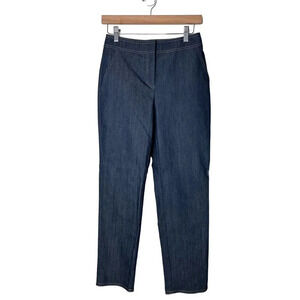 St. John Denim Trousers Women’s 2‎ Tapered Leg Classic Americana Casual Chic